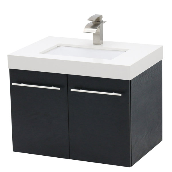 Ebern Designs Athaleen 29.25'' Single Bathroom Vanity with Quartz Top